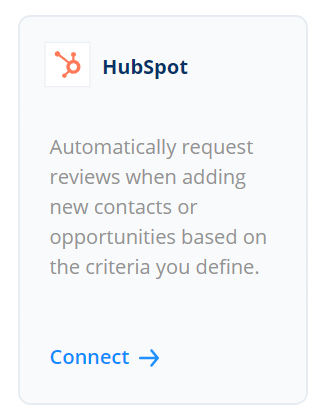 Dashboard Integrations - HubSpot Configure